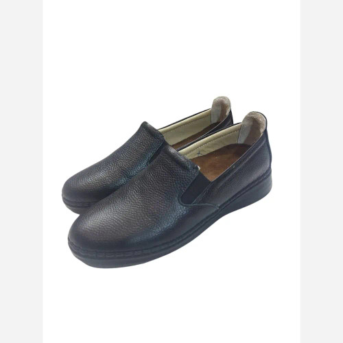 کفش زنانه چرم طبیعی طبی راحتی مشکی سایز 37 تا 41