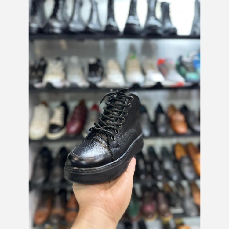 نیم بوت لژدار زنانه تمام چرم طبیعی سایزبندی 37 تا 40