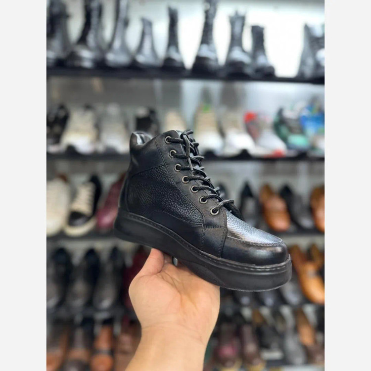 نیم بوت لژدار زنانه تمام چرم طبیعی سایزبندی 37 تا 40