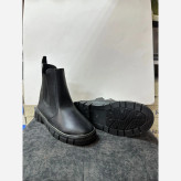 نیم بوت زنانه طرح برشکا بغل کش چرم صنعتی سایز 37