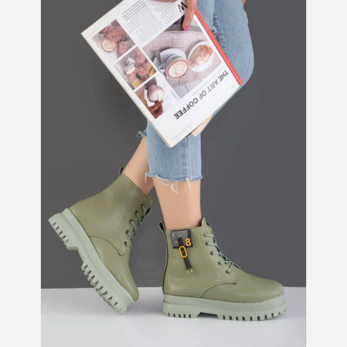 نیم بوت بندی چرم صنعتی زنانه سایز 37 تا 40