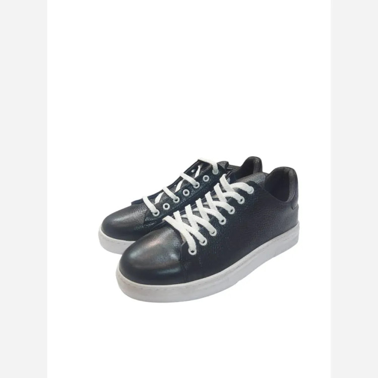 ونس چرم طبیعی زنانه و پسرانه مشکی و سفید سایزبندی 40 تا 44