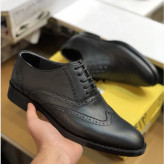 کفش چرم مردانه هشتگرد مشکی زیره pvc