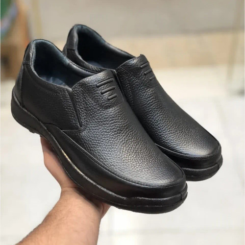 کفش چرم مردانه مدل اوزین مشکی