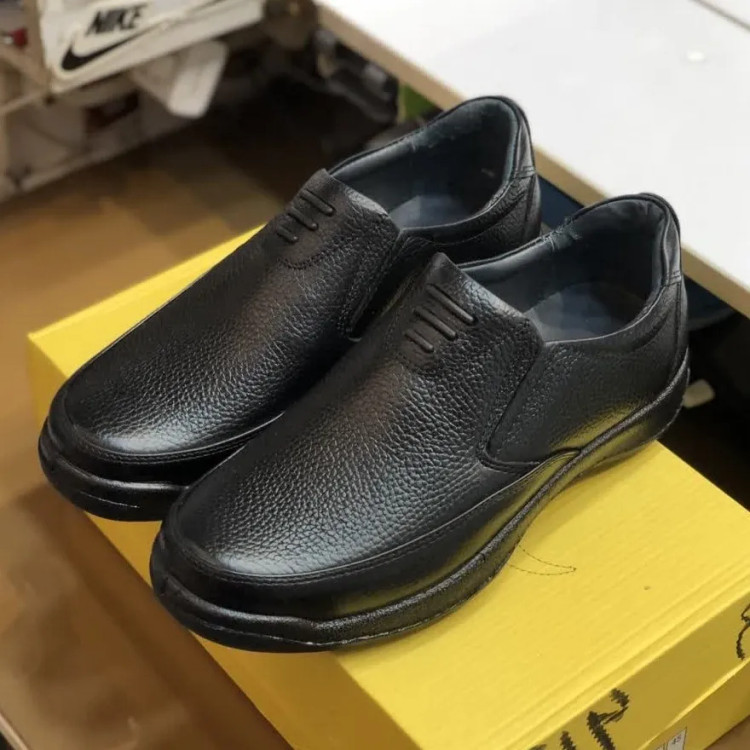 کفش چرم مردانه مدل اوزین مشکی