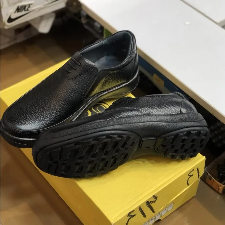 کفش چرم مردانه مدل اوزین مشکی