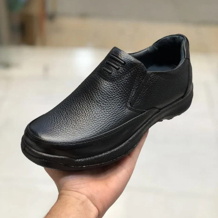 کفش چرم مردانه مدل اوزین مشکی