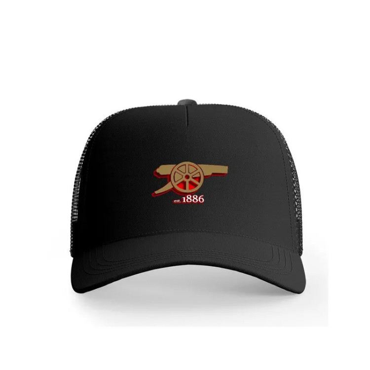 کلاه کپ پاد آفرین مدل فوتبالی آرسنال طرح تیم ورزشی مناسب اسپرت و روزمره جنس کتان قابل تنظیم