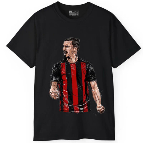 تیشرت آستین کوتاه مردانه پاد آفرین مدل زلاتان ابراهیموویچ کد446 طرح چاپ مقاوم نخ پلی استر