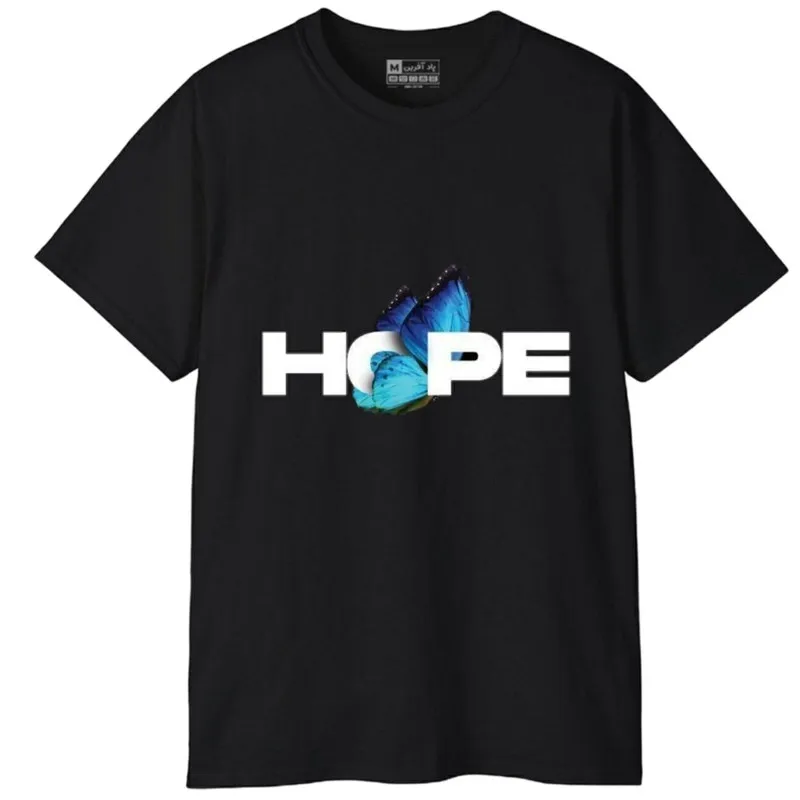 تی شرت آستین کوتاه مردانه پاد آفرین مدل کلمه انگلیسی کد 190 طرح چاپ مقاوم