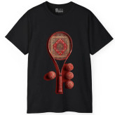 تیشرت آستین کوتاه مردانه پاد آفرین مدل تنیس فرش ایرانی کد 1614 جنس نخ پلی استر طرح چاپ مقاوم