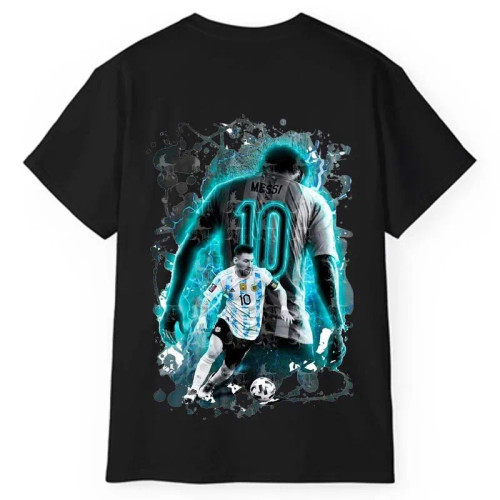 تیشرت آستین کوتاه مردانه پاد آفرین مدل مسی کد 1741 طرح چاپ مقاوم