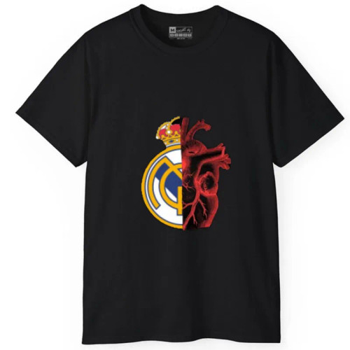 تی شرت آستین کوتاه مردانه پاد آفرین مدل قلب رئال کد 141 نخ پلی استر