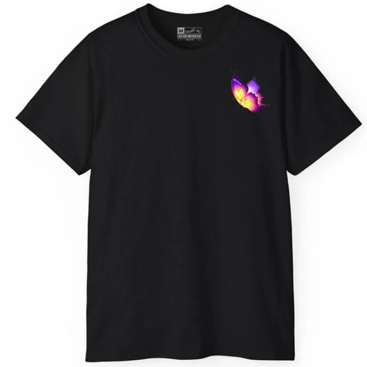 تی شرت آستین کوتاه مردانه پاد آفرین مدل پروانه کد 11 طرح چاپ مقاوم نخ پلی استر