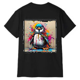 تیشرت آستین کوتاه مردانه پاد آفرین مدل پنگوئن طرح چاپ کد 1759