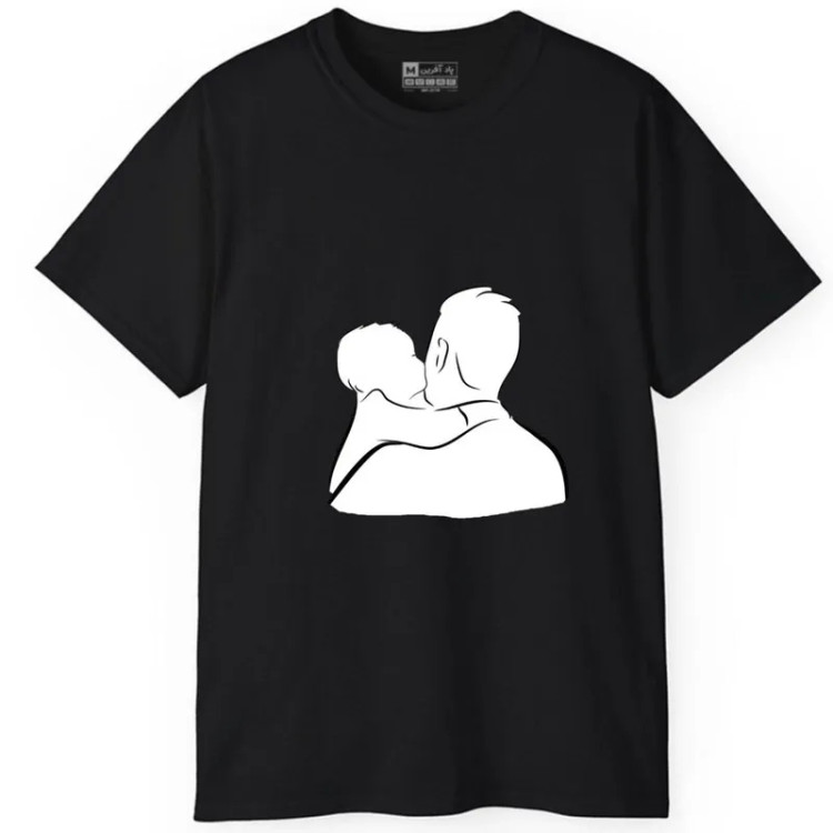 تیشرت آستین کوتاه مردانه پاد آفرین مدل پدر پسر کد 1815 طرح چاپ مقاوم نخ پلی استر