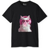 تیشرت آستین کوتاه مردانه پاد آفرین مدل حیوانات گربه کد 1808