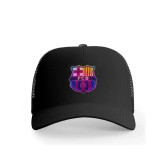 کلاه کپ پاد آفرین مدل فوتبالی بارسلونا کد 262 جنس کتان مناسب اسپرت و روزمره