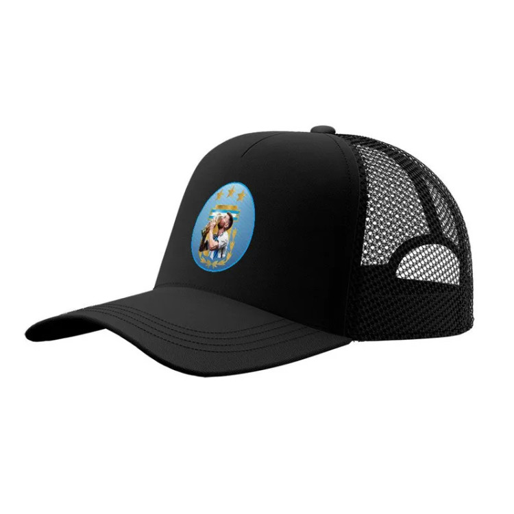 کلاه کپ پاد آفرین مدل لیونل مسی جام جهانی کد 135 طرح تیم ورزشی مناسب اسپرت و روزمره