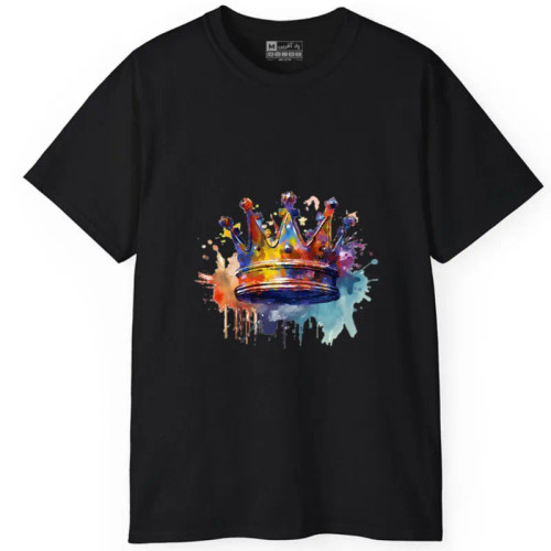 تیشرت آستین کوتاه مردانه پاد آفرین مدل تاج کد 1907 جنس نخ و پلی استر