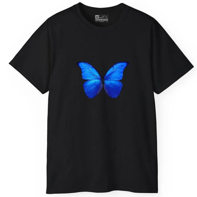تی شرت آستین کوتاه مردانه پاد آفرین مدل پروانه کد 5 طرح چاپ مقاوم جنس نخ پلی استر