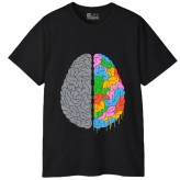 تیشرت آستین کوتاه مردانه طرح روانشناسی مغز کد 531 جنس نخ و پلی استر