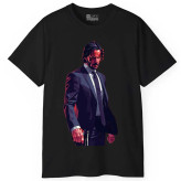 تیشرت آستین کوتاه مردانه پاد آفرین مدل جان ویک کد 1579 طرح چاپ