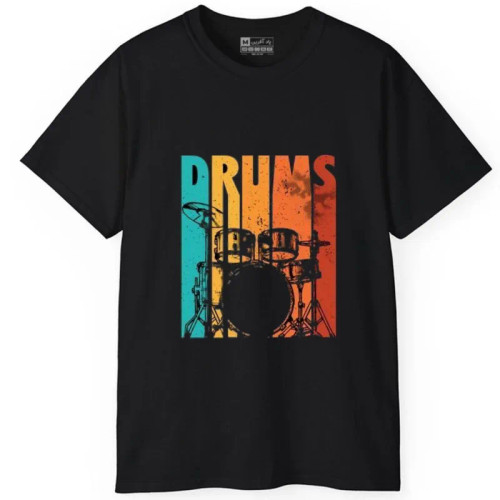 تیشرت آستین کوتاه مردانه طرح موسیقی مدل 2025 جنس نخ و پلی استر