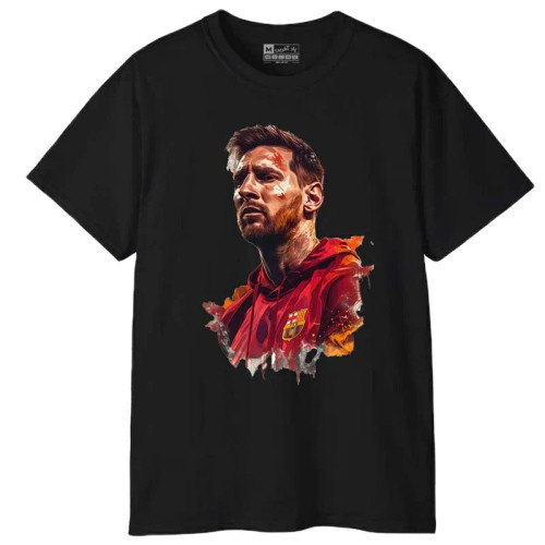 تیشرت آستین کوتاه مردانه پاد آفرین مدل مسی کد 1415 طرح چاپ مقاوم نخ پلی استر