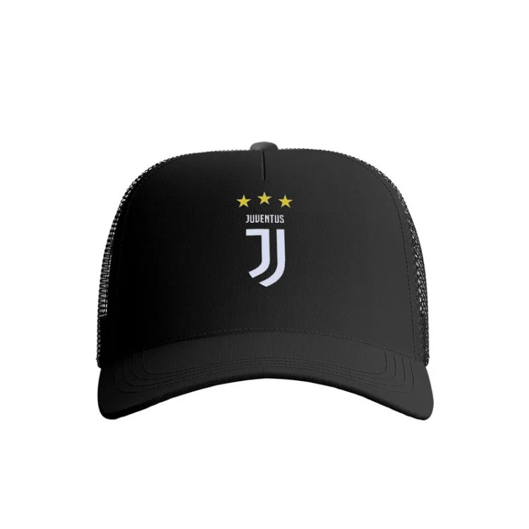 کلاه کپ پاد آفرین مدل فوتبالی یوونتوس طرح تیم ورزشی کد 735 مناسب زنانه و مردانه