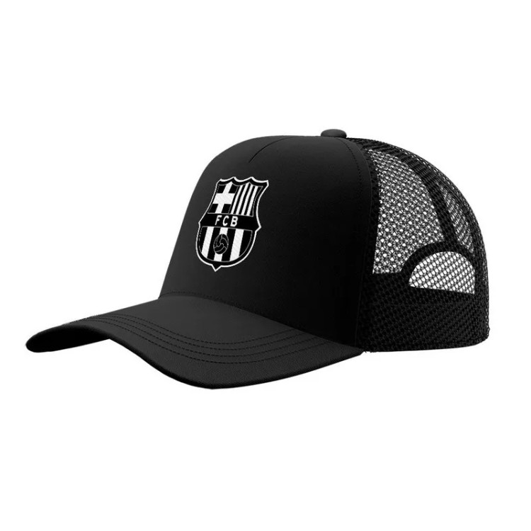 کلاه کپ پاد آفرین مدل فوتبالی بارسلونا کد 272 جنس کتان مناسب فصل بهار، تابستان، پاییز و زمستان