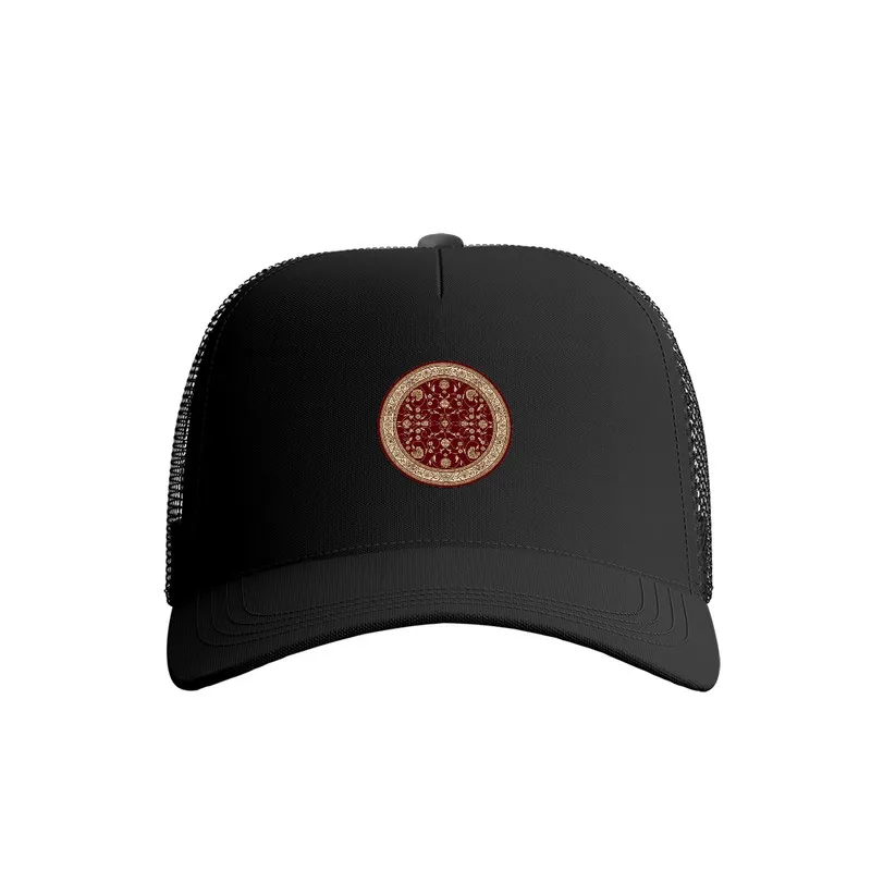 کلاه کپ پاد آفرین مدل نقش و نگار کد 638 جنس کتان مناسب فصل بهار، تابستان، پاییز و زمستان