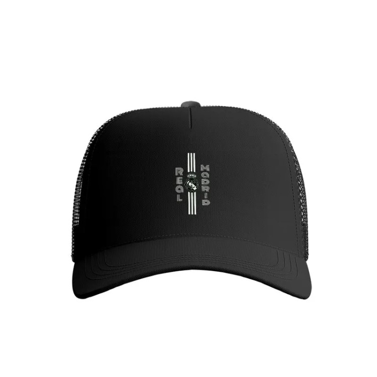 کلاه کپ پاد آفرین مدل رئال مادرید طرح ساده جنس کتان قابل تنظیم زنانه مردانه