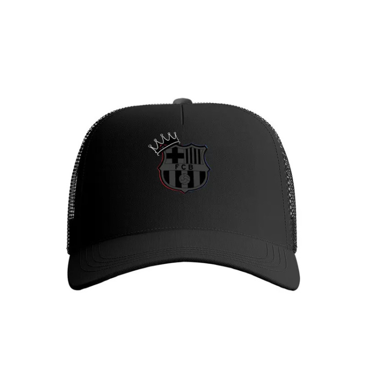 کلاه کپ پاد آفرین مدل فوتبالی بارسلونا کد 784 جنس کتان مناسب اسپرت و روزمره