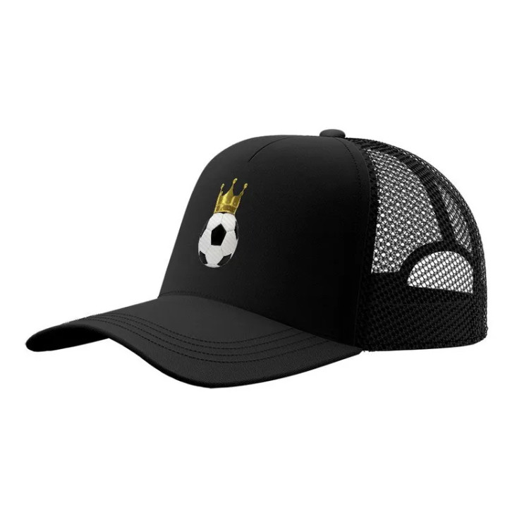 کلاه کپ پاد آفرین مدل توپ فوتبال طرح تیم ورزشی جنس کتان مناسب بانوان و آقایان