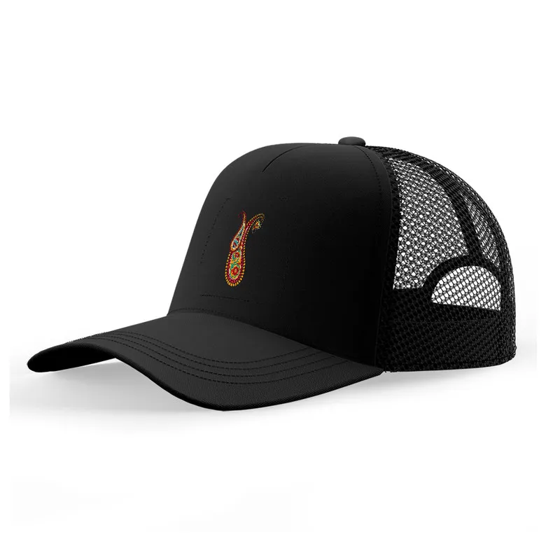 کلاه کپ پاد آفرین مدل نقش و نگار ایرانی جنس کتان قابل تنظیم محافظت در برابر آفتاب