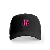 کلاه کپ پاد آفرین مدل فوتبالی بارسلونا طرح تیم ورزشی جنس کتان مناسب اسپرت و روزمره