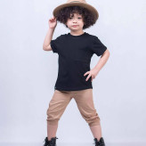 تیشرت و شلوارک پنبه کتان کیفیت عالی در 4رنگ و سایز45تا60