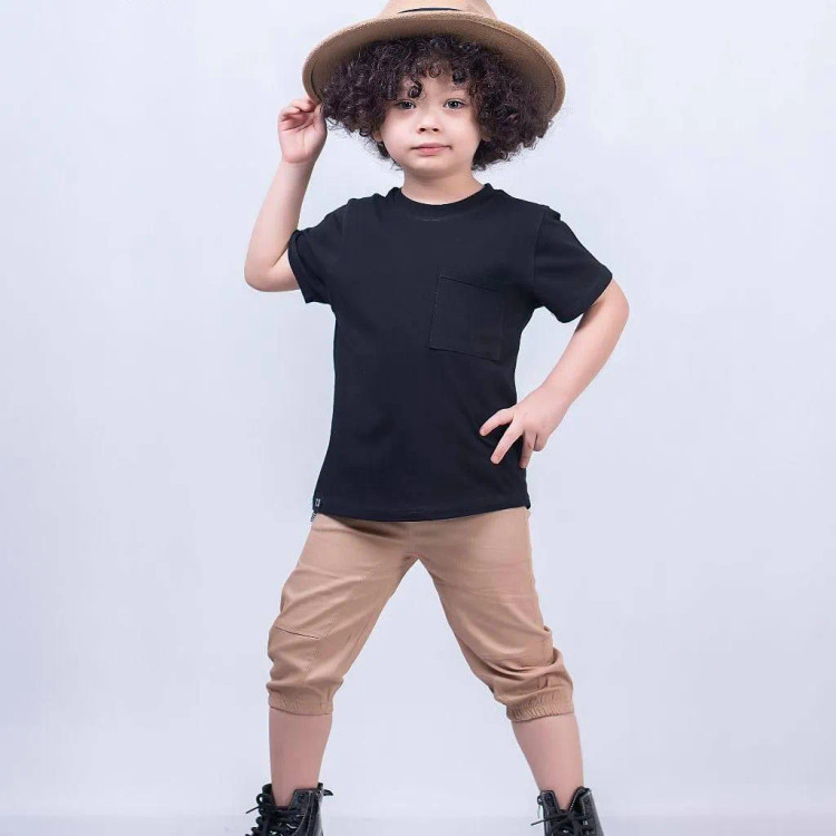 تیشرت و شلوارک پنبه کتان کیفیت عالی در 4رنگ و سایز45تا60