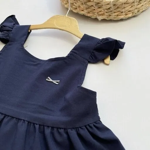 سارافون دخترانه کتان نخ تابستانی در دو رنگ و دو سایز5تا7سال