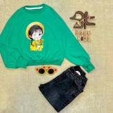 کراپ فینگردار پنبه دورس دخترانهدر 3 رنگ و 4 سایز