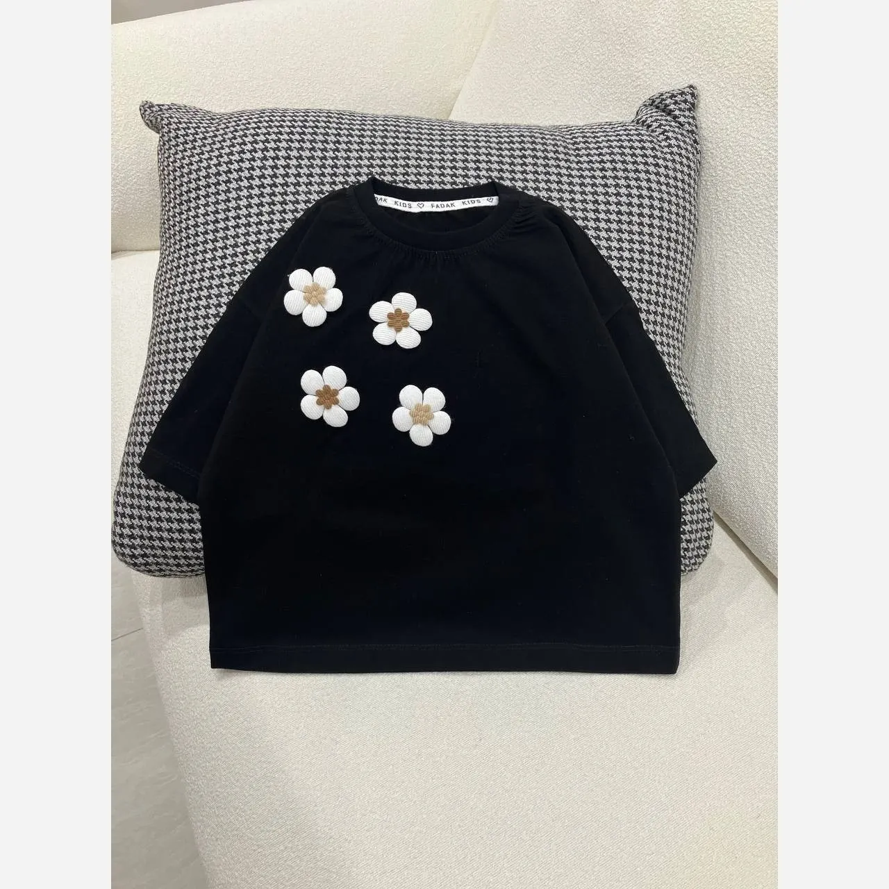 ست کراپ و شلوار مشکی سایز3تا9سال