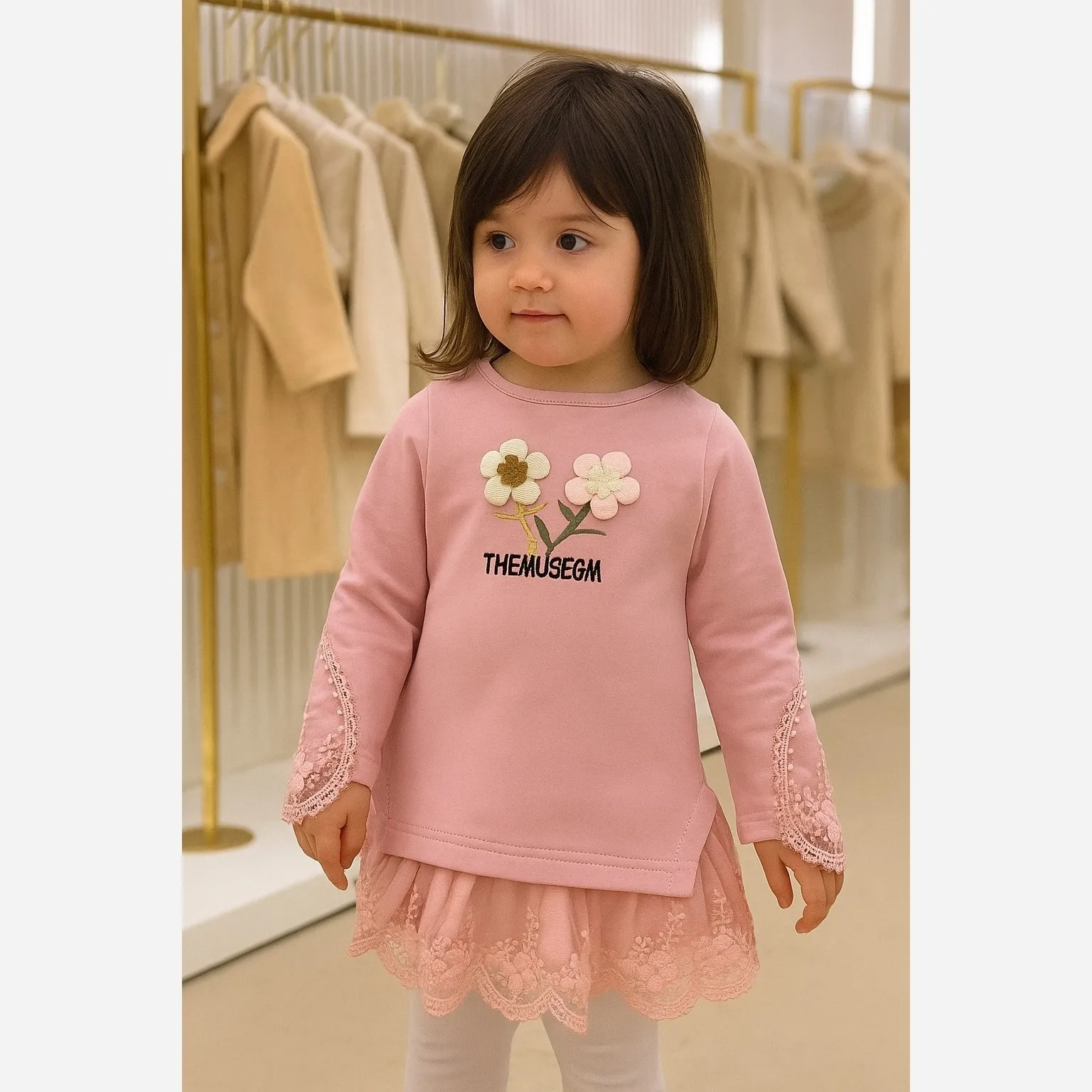 بلوز دورس دامنی توری در 4رنگ شیک