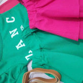 کراپ و دامن دخترانه پنبه در دو رنگ