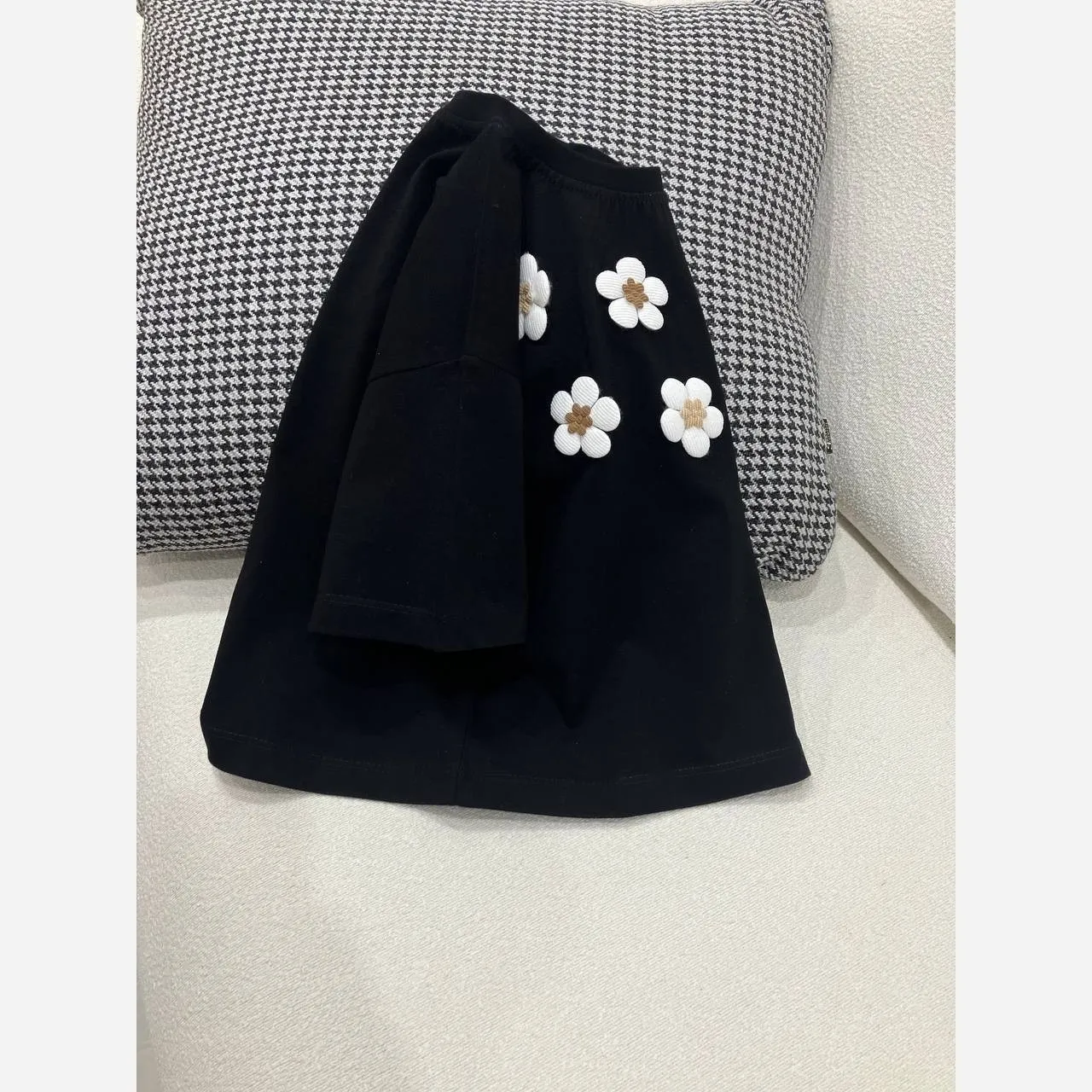 ست کراپ و شلوار مشکی سایز3تا9سال