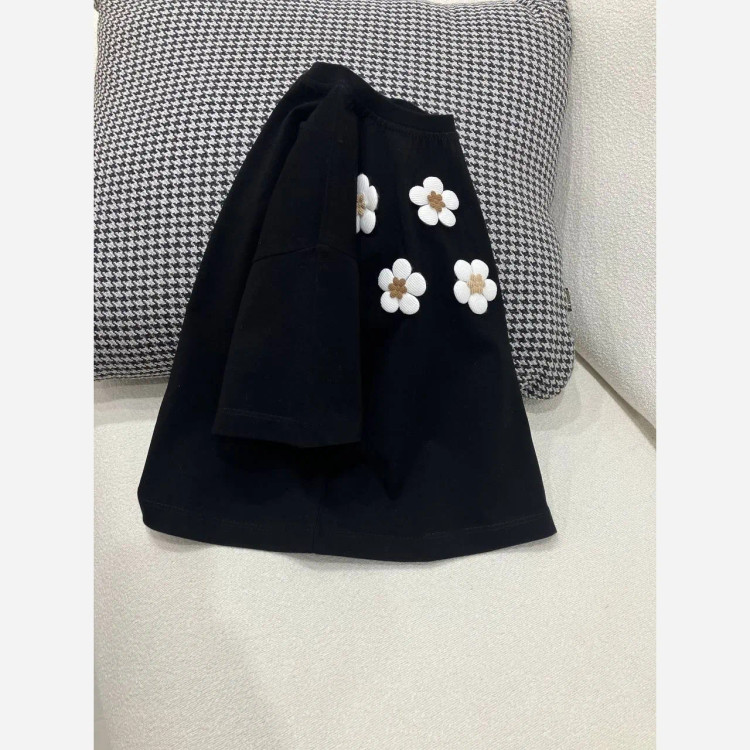 ست کراپ و شلوار مشکی سایز3تا9سال