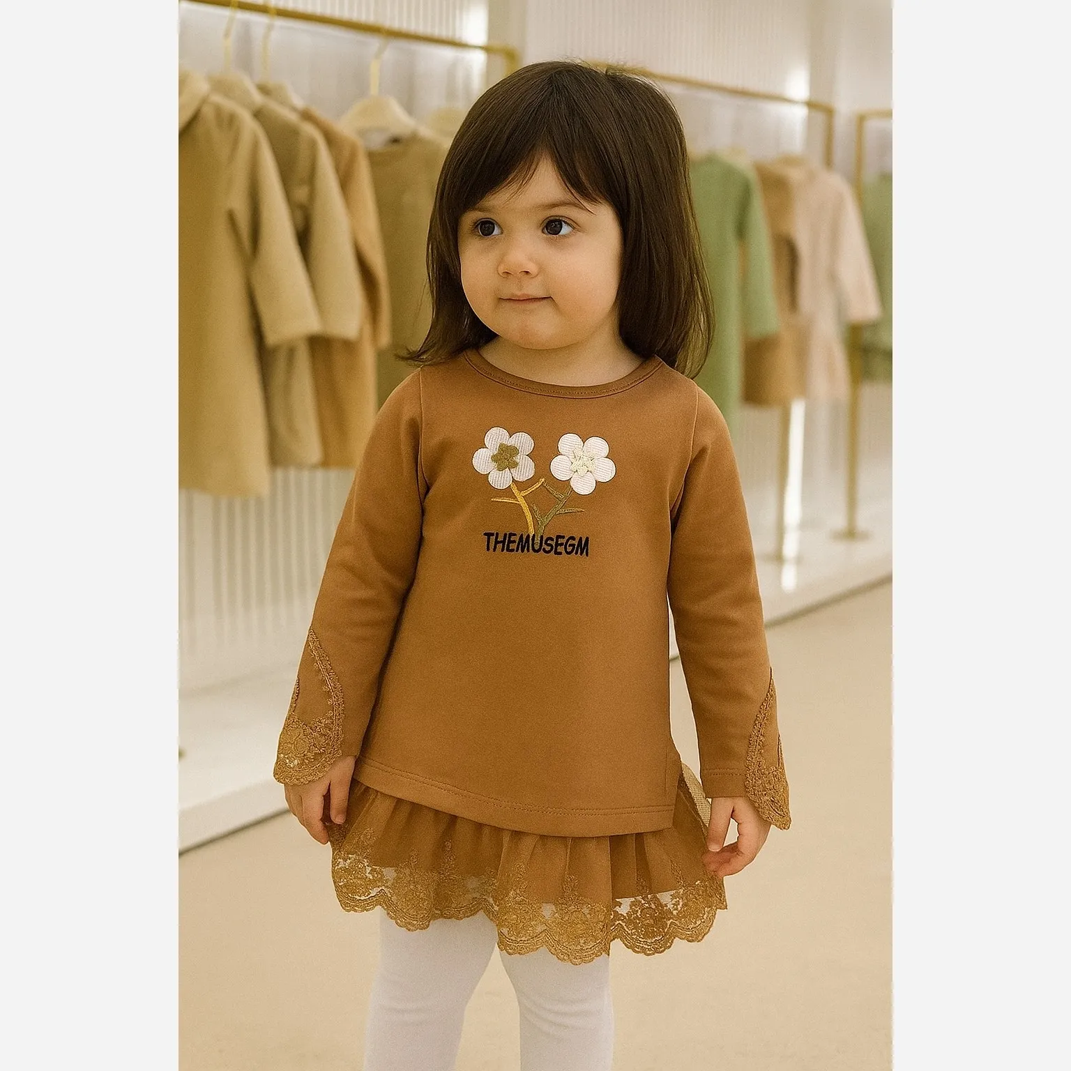 بلوز دورس دامنی توری در 4رنگ شیک