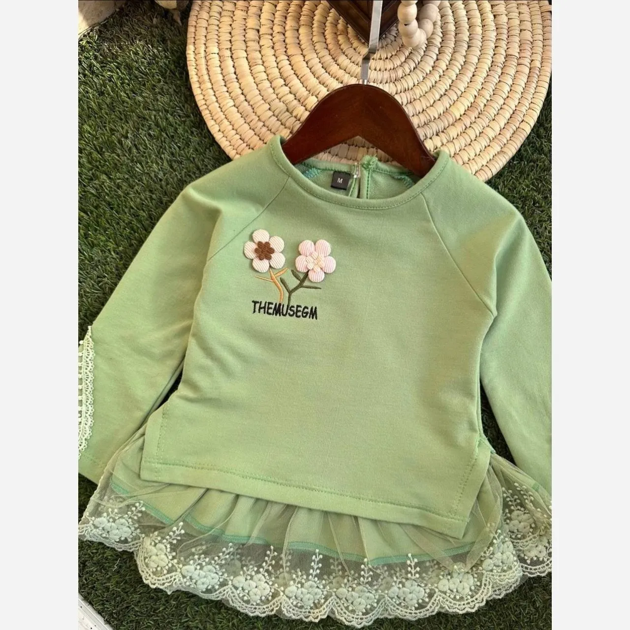 بلوز دورس دامنی توری در 4رنگ شیک