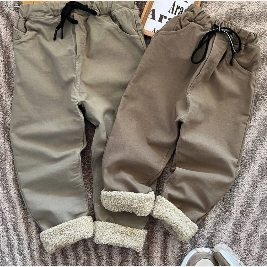 شلوار اسپرت کتان خزدار برای دختران و پسران