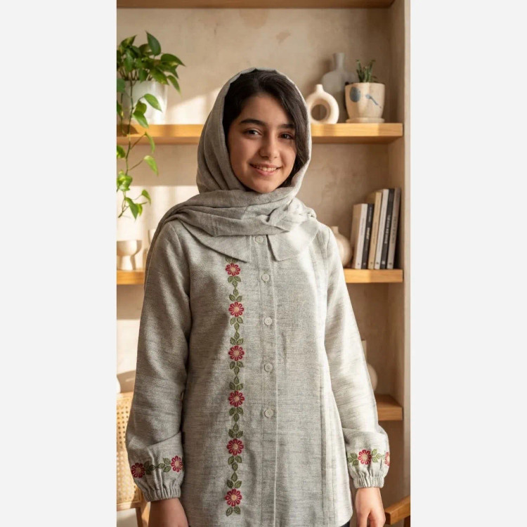 مانتو گلدوزی دخترانه